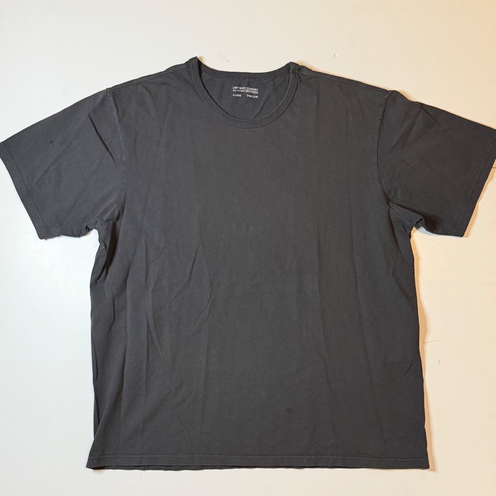 Lady White Company T-Shirt Mens XL Gray Cotton Sanforized USA Short Sleeve